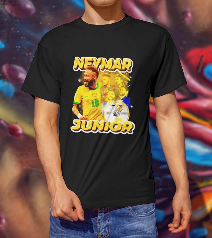 Neymar Junior Brasil National Football Team 10 Celebration Soccer Star T-Shirt