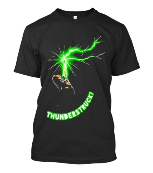 Thunderstruck Green Lightning Female Wrestler Power Burst T-Shirt
