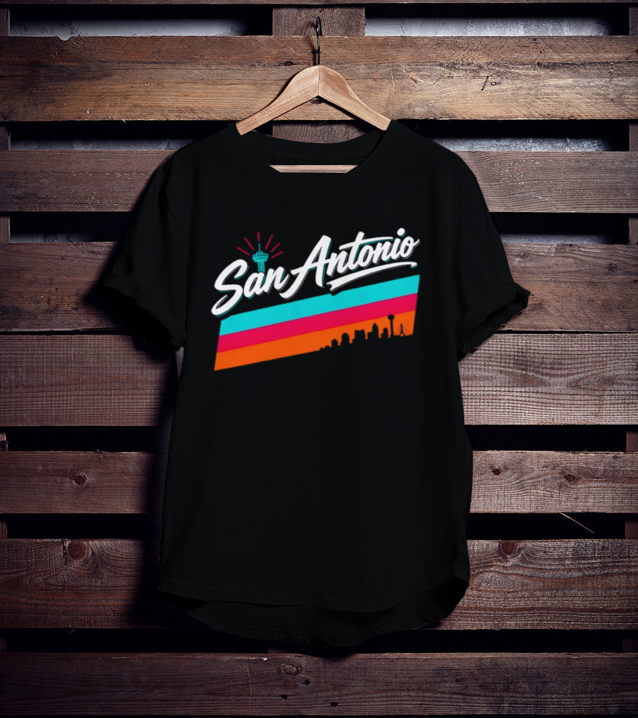 San Antonio Tower Of The Americas Spurs Basketball NBA T-Shirt
