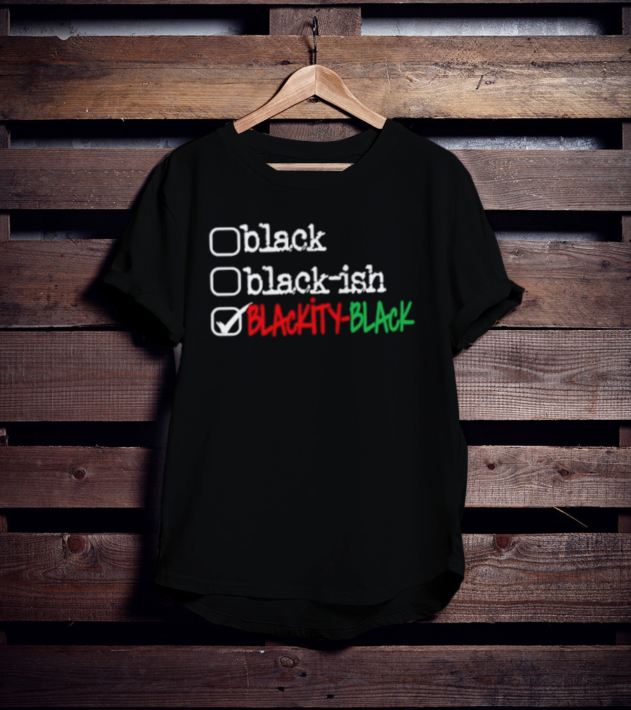 Black Black Ish Blackity Black Checked T-Shirt