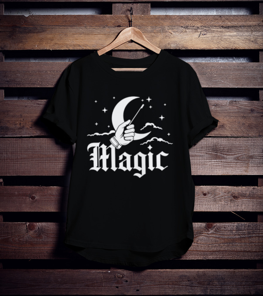 Magic Chicago White Sox Baseball Moon Hand Stars T-Shirt