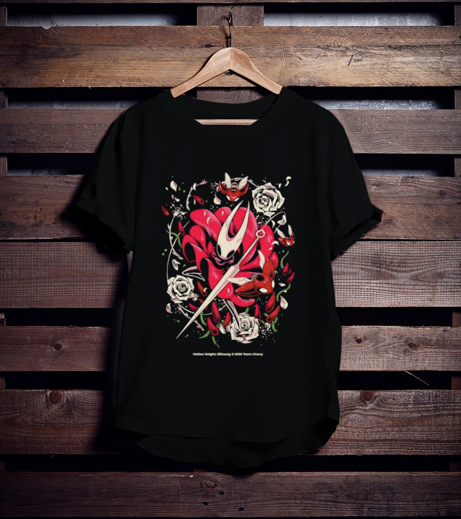 Hollow Knight Silksong Hornet Little Spider Floral T-Shirt
