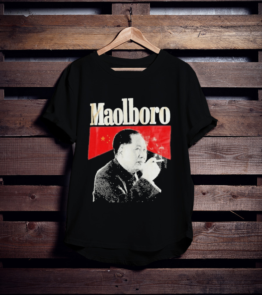 Maolboro Mao Zedong Chinese Flag Mashup T-Shirt