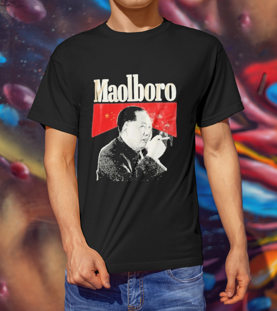 Maolboro Mao Zedong Chinese Flag Mashup T-Shirt