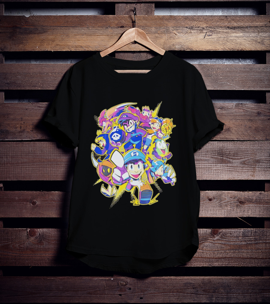 SMG4 All Star Game Characters Colorful Animation T-Shirt
