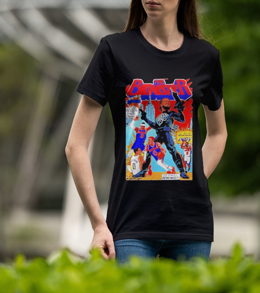 The Brunisher Jalen Brunson Knicks Comics Empire State Mocks Indiana T-Shirt