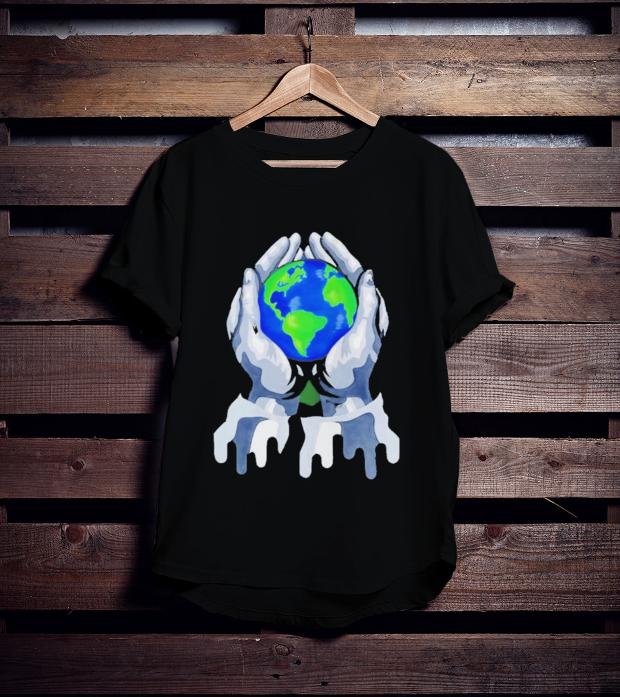 The Earth Lies In Our Hands Eco Friendly Planet Guardians T-Shirt