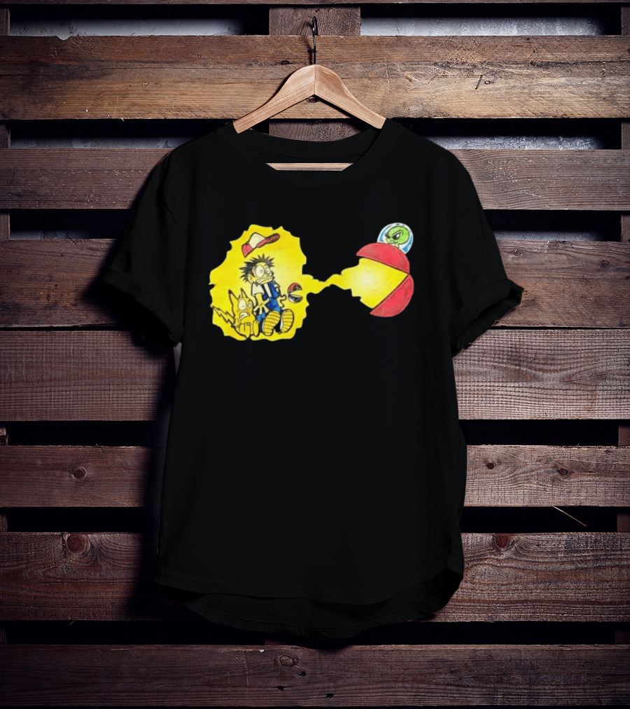 Pokémon Alien Nation Meets Pac Man Mashup T-Shirt
