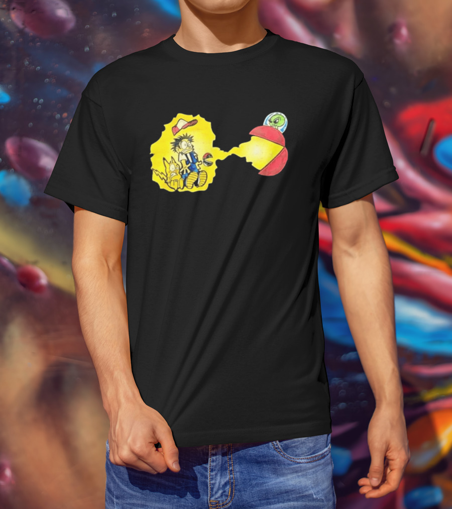 Pokémon Alien Nation Meets Pac Man Mashup T-Shirt