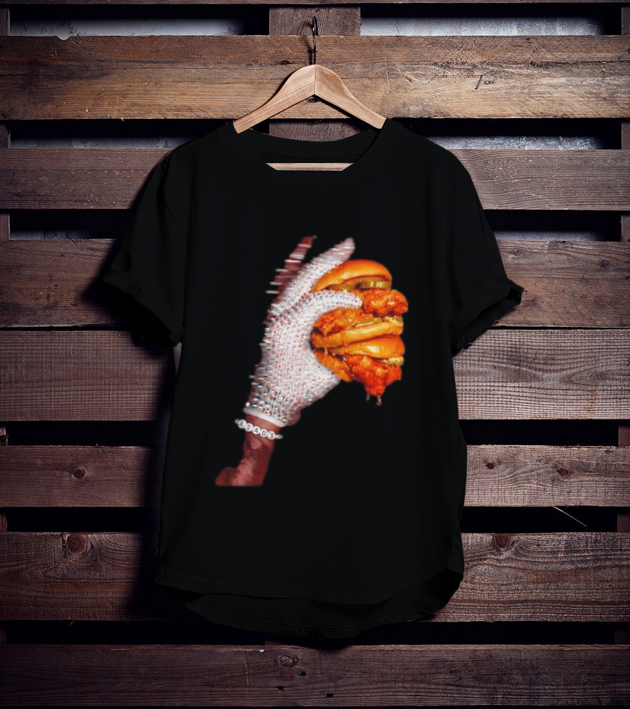 Shiny Gloves With Iceman Dreke Chicken Burger Meme T-Shirt
