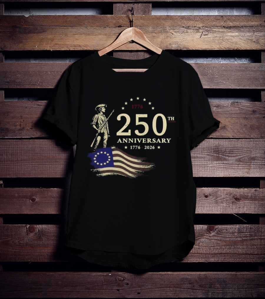 1776 250th Anniversary Soldier American Flag 1776 2026 T-Shirt