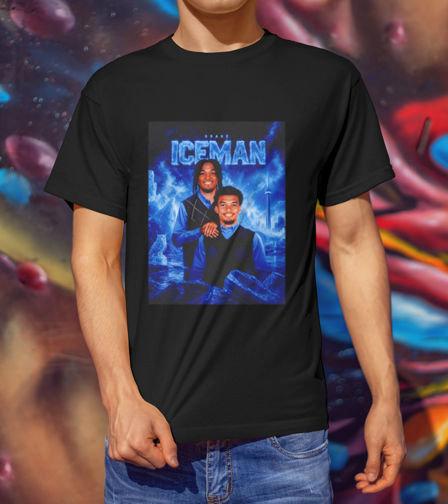 Drake Iceman Brothers Victor Wembanyama Stephon Castle Basketball Toronto Skyline T-Shirt
