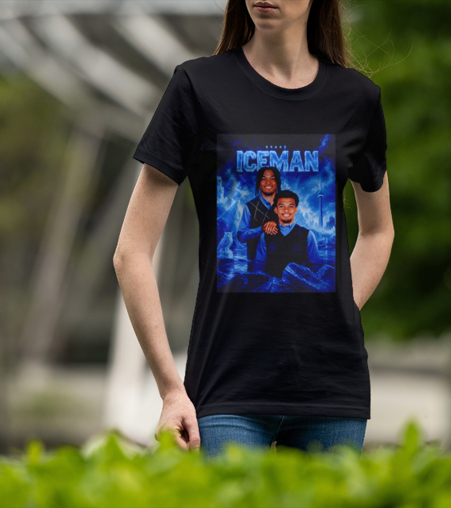 Drake Iceman Brothers Victor Wembanyama Stephon Castle Basketball Toronto Skyline T-Shirt