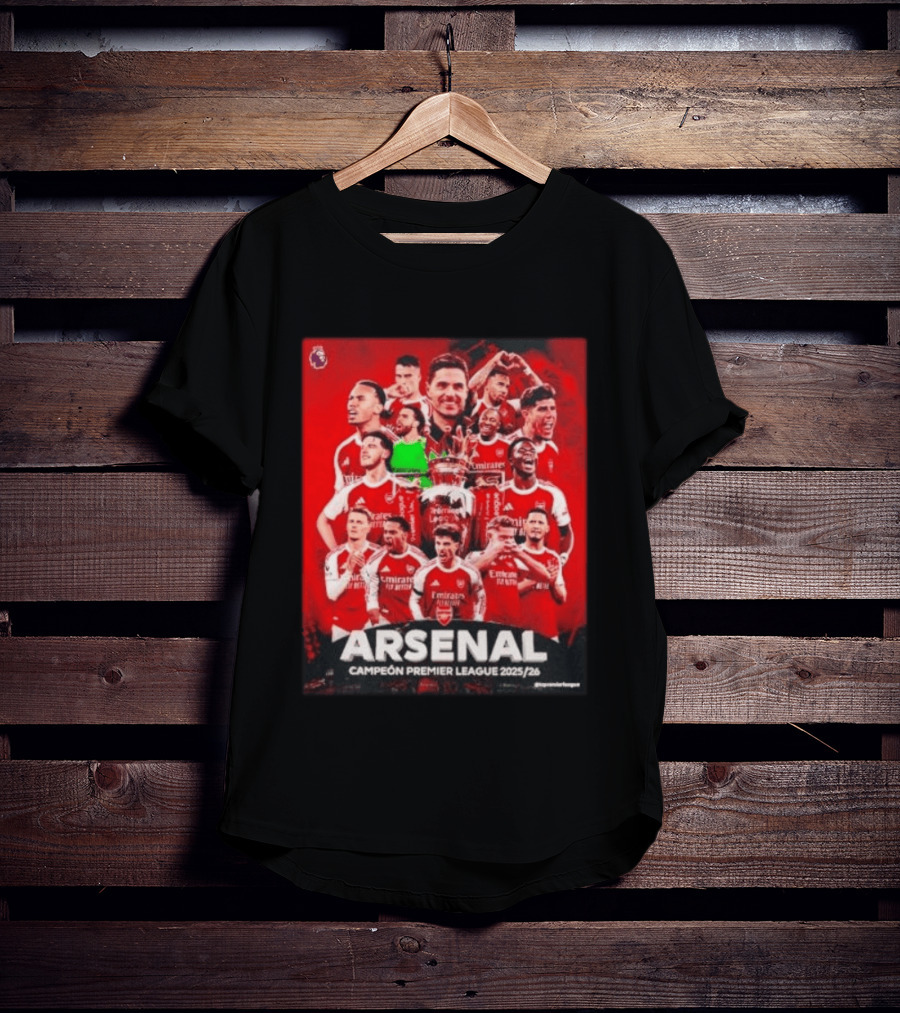 Arsenal Campeón Premier League 2025 2026 Team Players Celebration T-Shirt