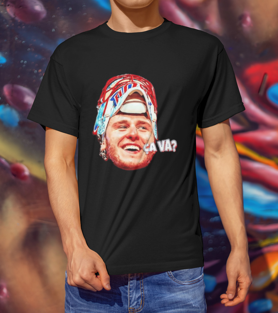 Dobeš Ça Va Big Face New Jersey Devils Hockey Fans Iconic Expression T-Shirt