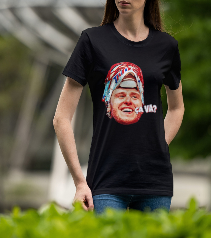 Dobeš Ça Va Big Face New Jersey Devils Hockey Fans Iconic Expression T-Shirt