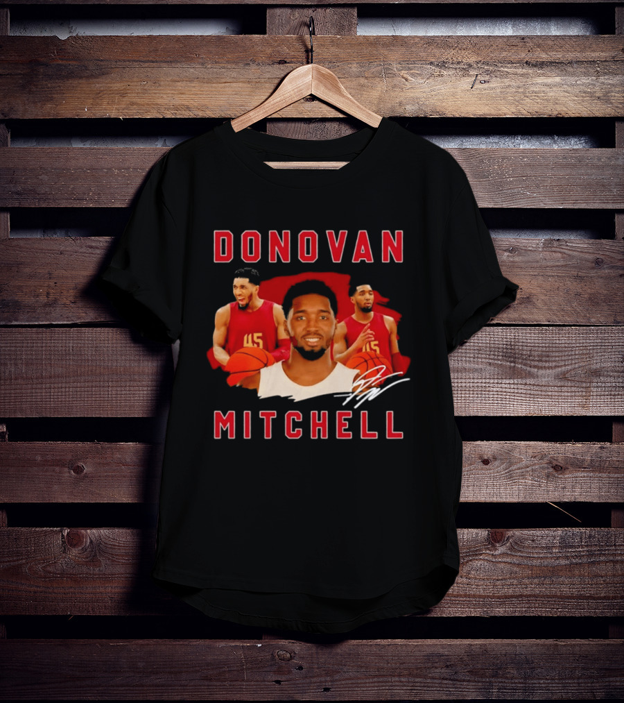 Donovan Mitchell Cleveland Basketball 45 Signature T-Shirt