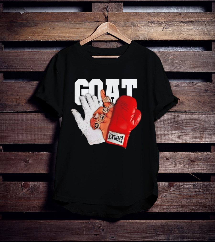 GOAT Michael Jordan Mike Tyson Chicago Bulls 23 Jackson Glove T-Shirt