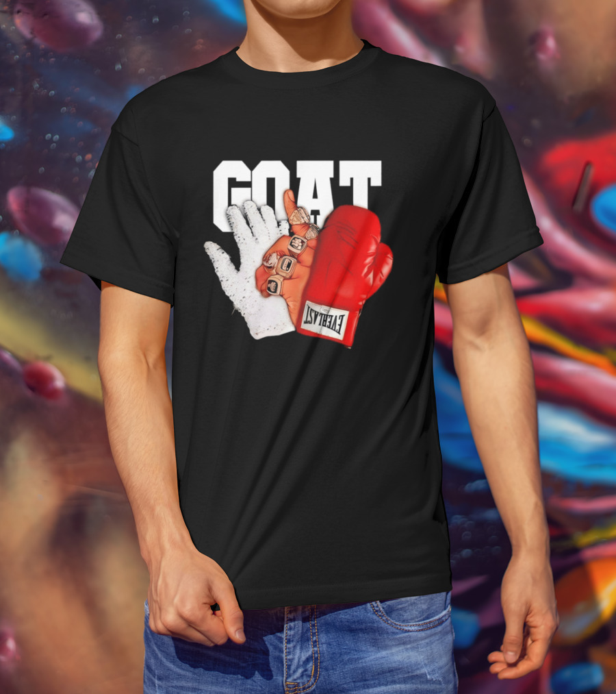 GOAT Michael Jordan Mike Tyson Chicago Bulls 23 Jackson Glove T-Shirt