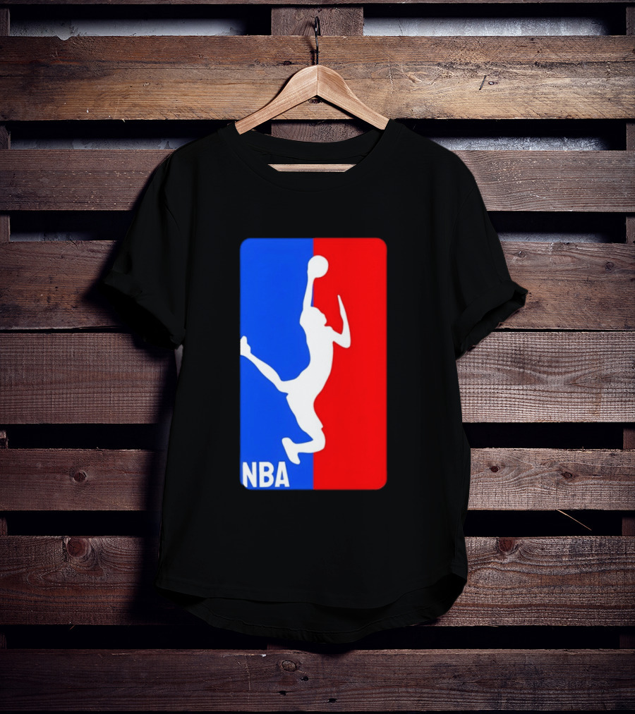 NBA Basketball 2026 Dunk Silhouette Red Blue T-Shirt