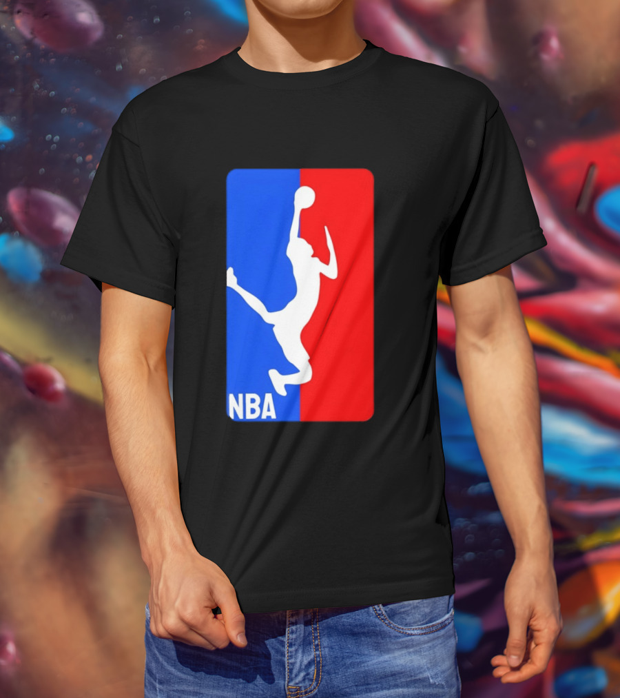 NBA Basketball 2026 Dunk Silhouette Red Blue T-Shirt