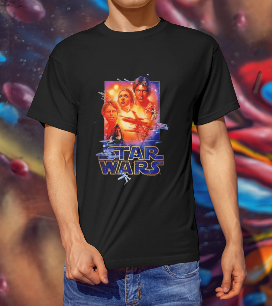 Star Wars A New Hope Rebel Luke Leia Han Solo Darth Vader T-Shirt
