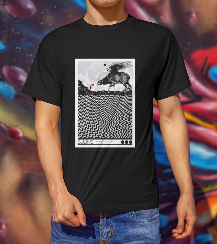 SUUNS Le Point Ephémère Paris France 20 Mai 2026 Winged Creature Landscape T-Shirt
