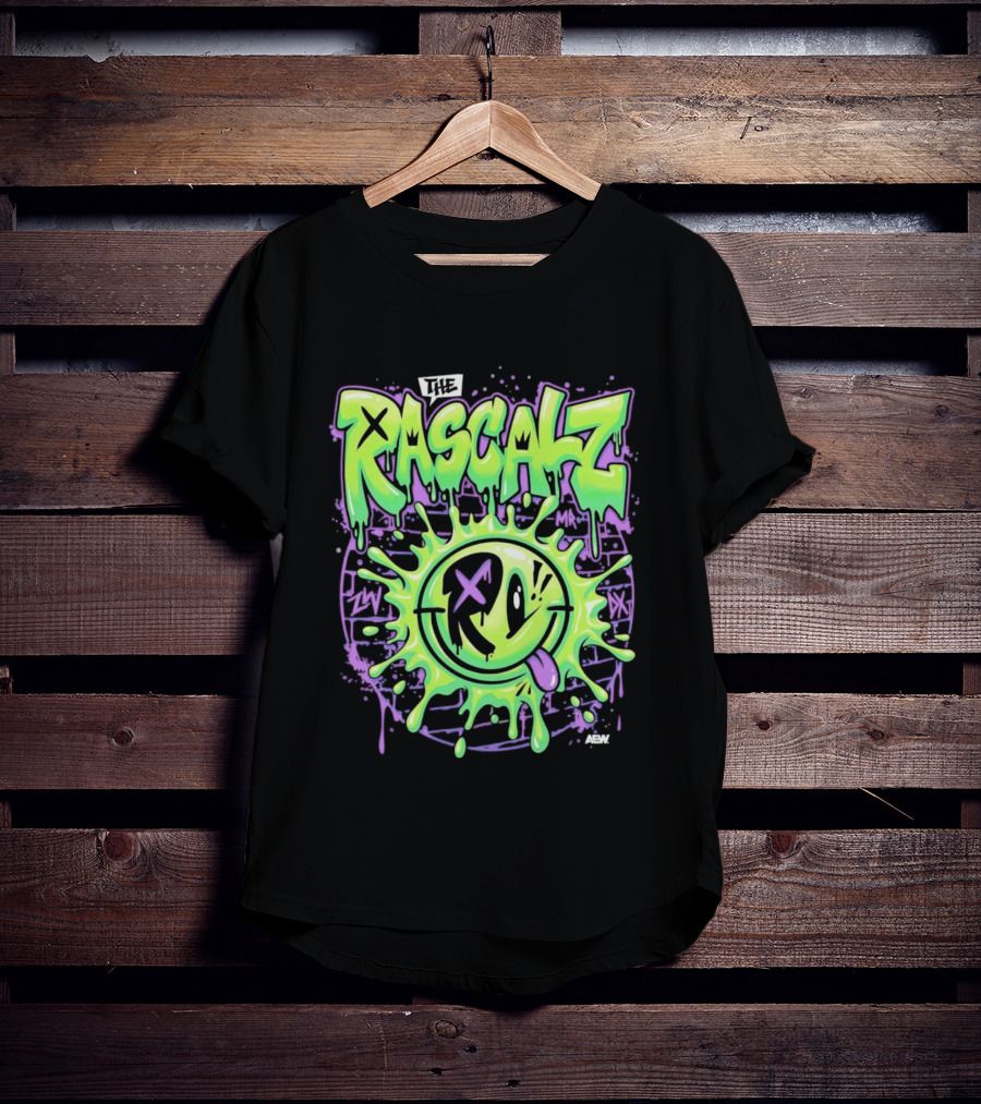 The Rascalz Dripping Neon Smiley X Eyes T-Shirt
