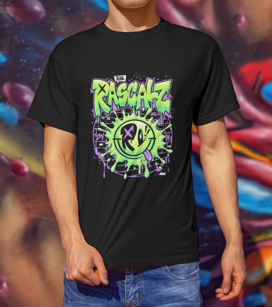 The Rascalz Dripping Neon Smiley X Eyes T-Shirt