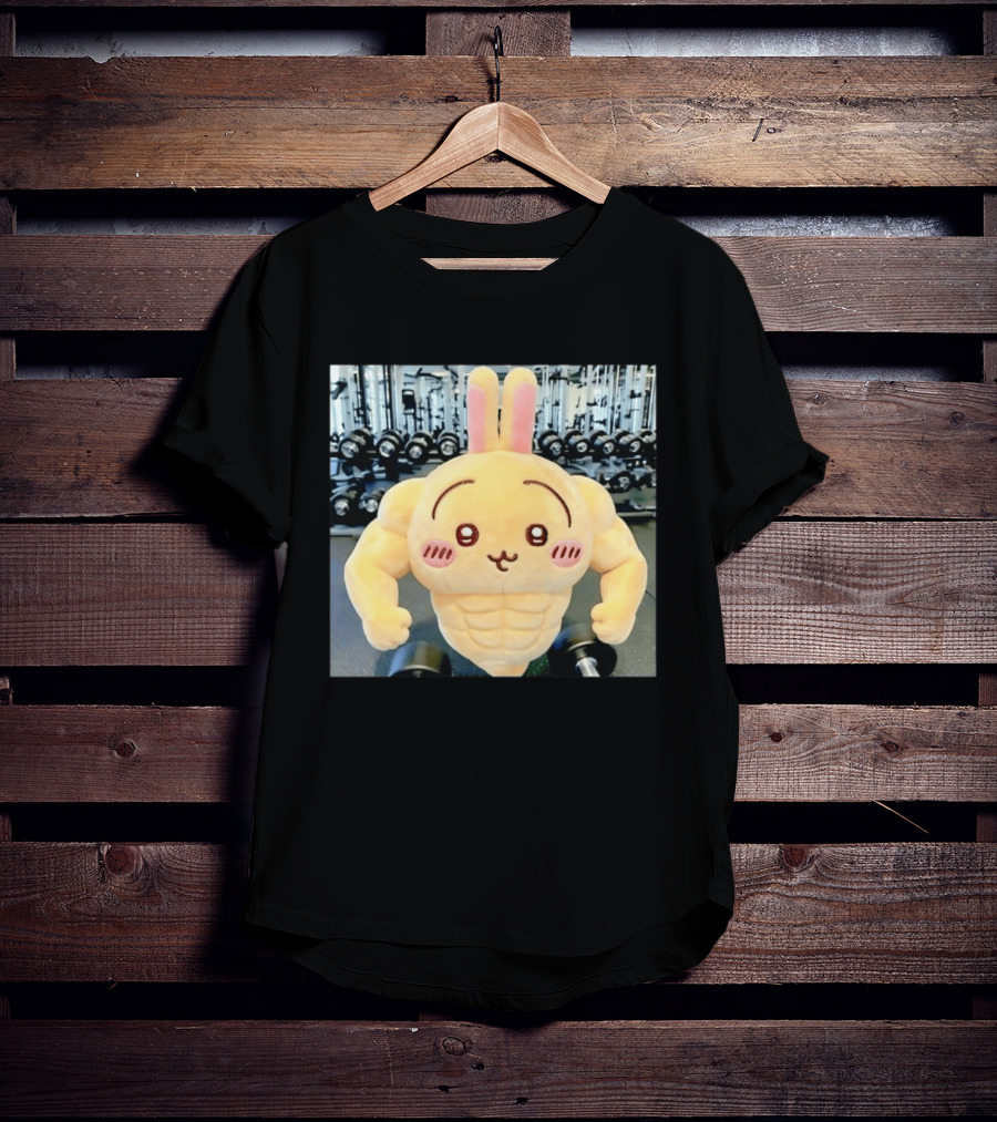 Usagi Muscle Chiikawa Buff Bunny Plush Toy T-Shirt