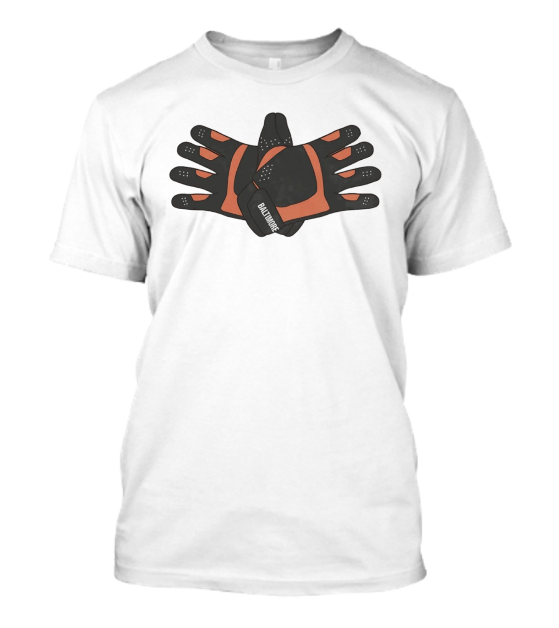 Baltimore Orioles Flapping Wings Baseball Gloves T-Shirt
