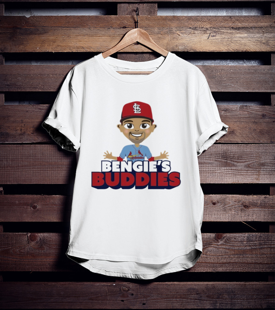 Bengie's Buddies Cardenales StL Baseball Red Cap T-Shirt