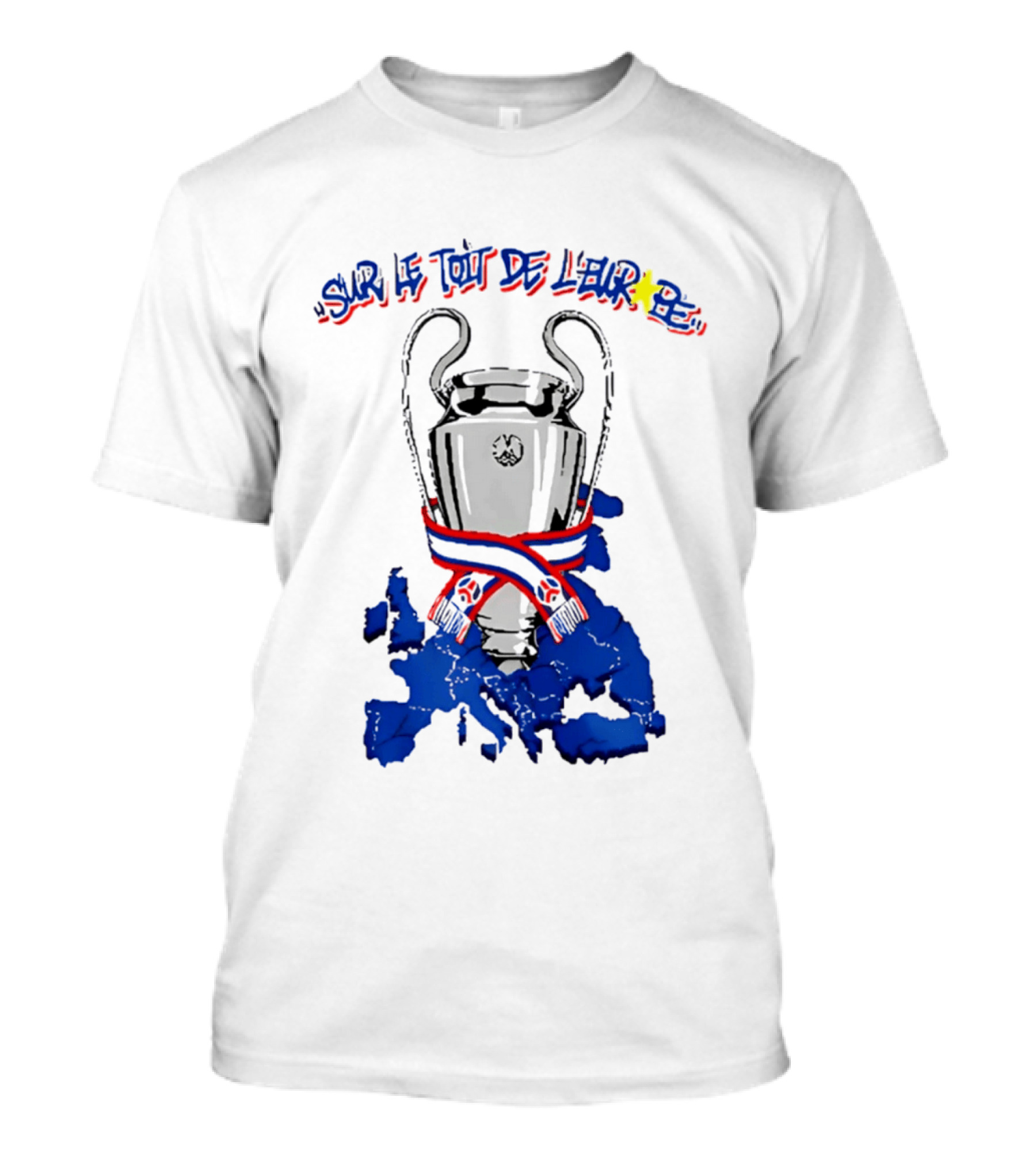 Paris Saint Germain Sur Le Toit De L'Europe 2026 Trophy T-Shirt