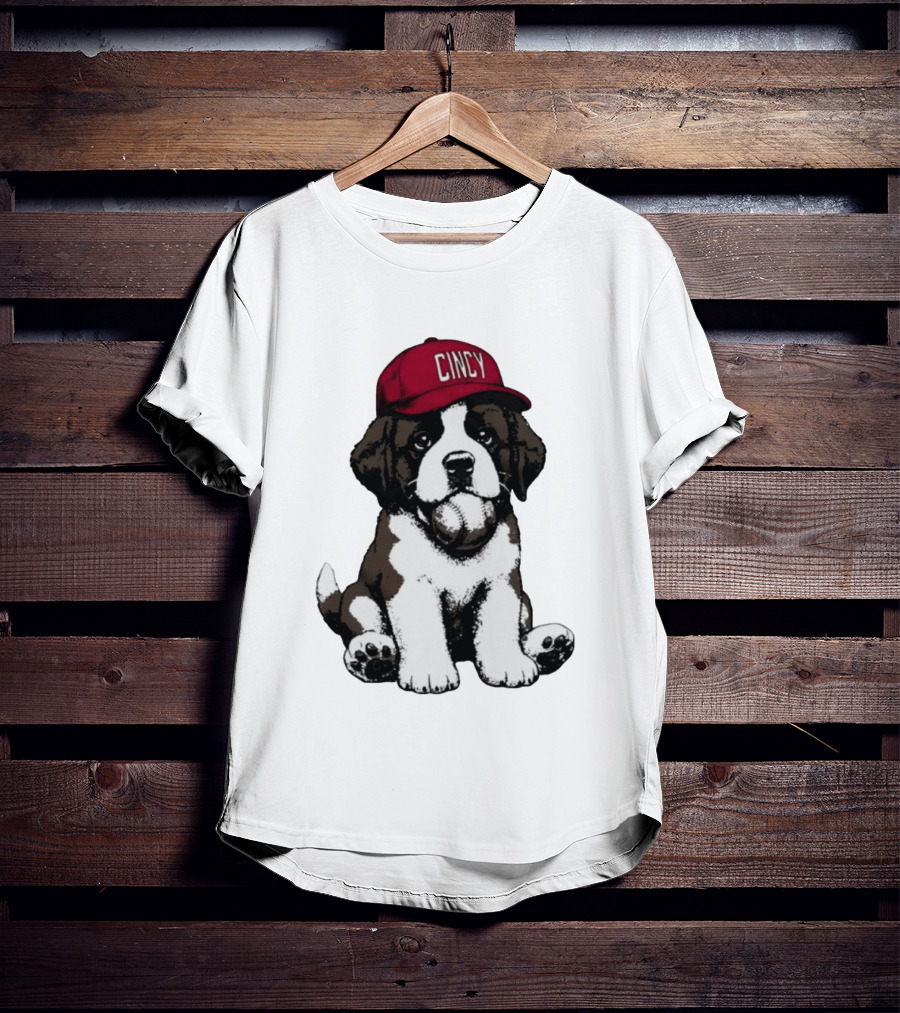 Cincy Schottzie Dog Stuffy Cincinnati Red Baseball T-Shirt