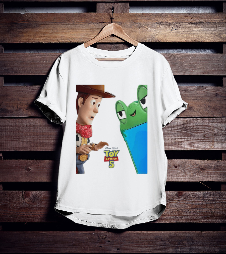 Toy Story 5 Woody And Animated Frog Encounter T-Shirt