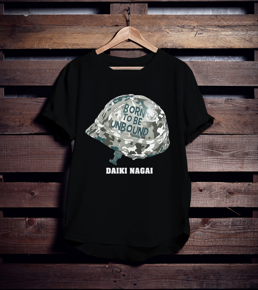 Daiki Nagai Born To Be Unbound Camouflage Helmet T-Shirt