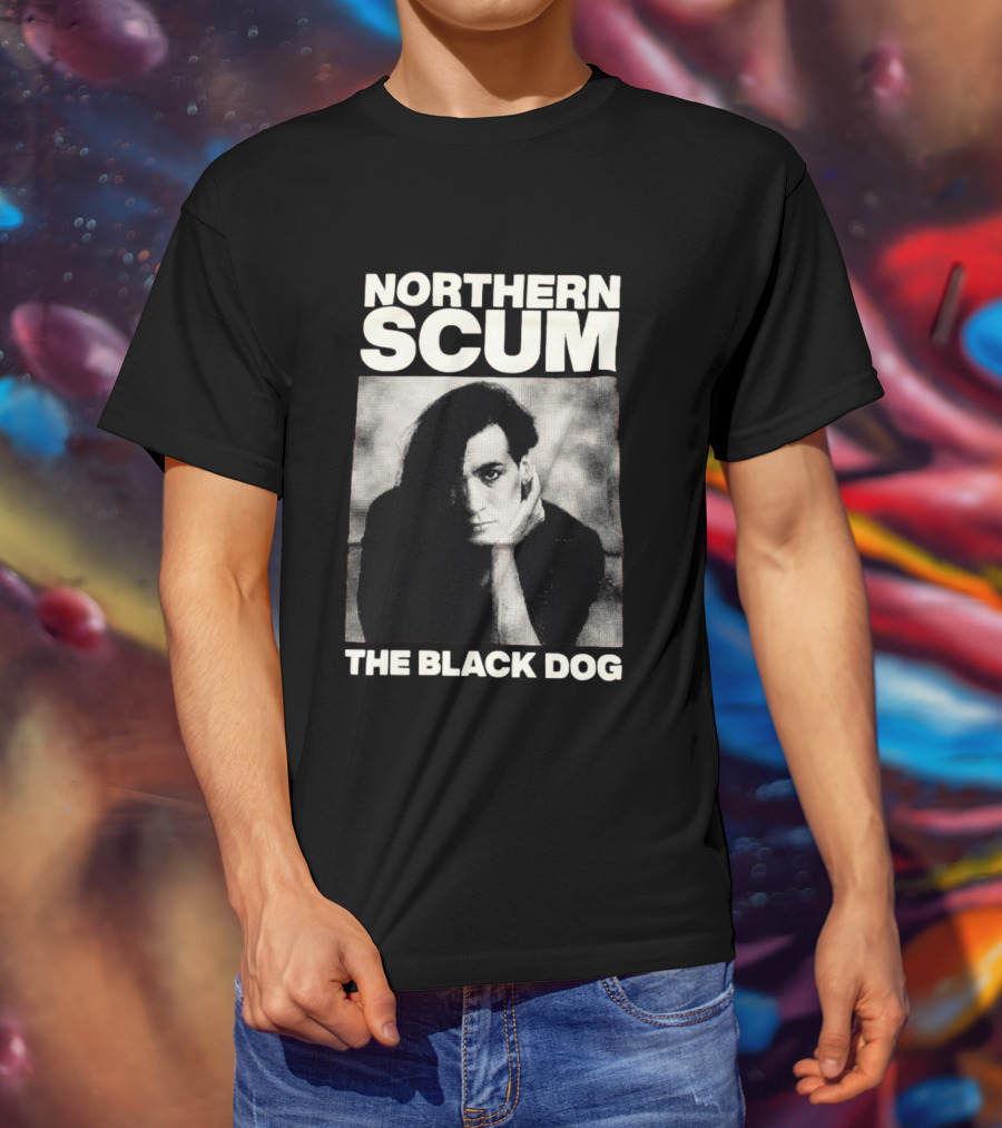 Northern Scum The Black Dog Monochrome T-Shirt