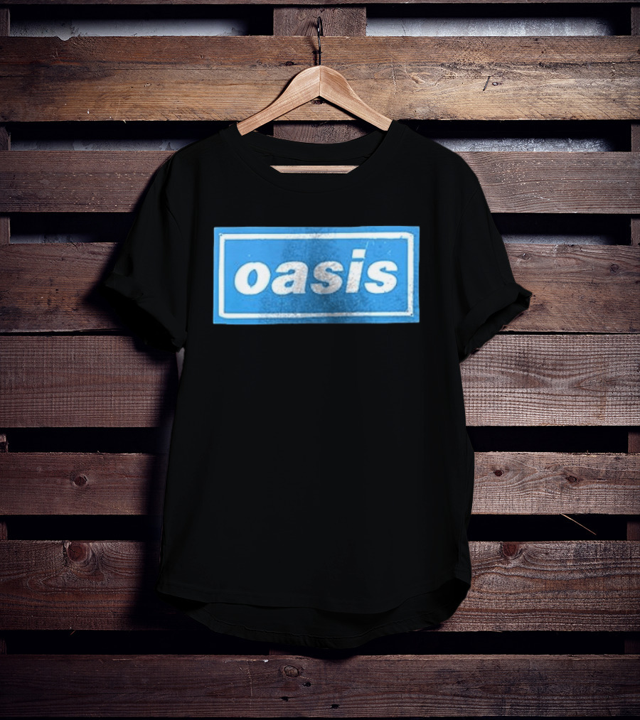 Oasis Vintage Blue Distressed Box T-Shirt