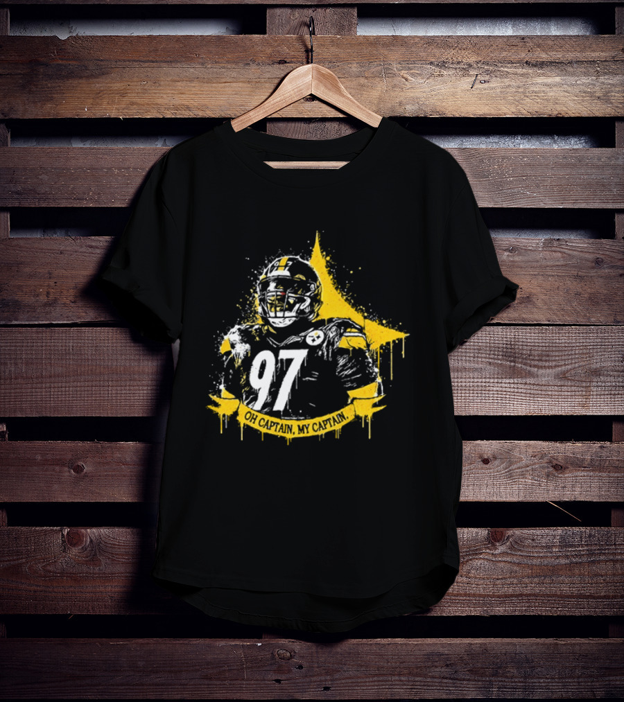 Oh Captain My Captain Cameron Heyward 97 Pittsburgh Steelers T-Shirt