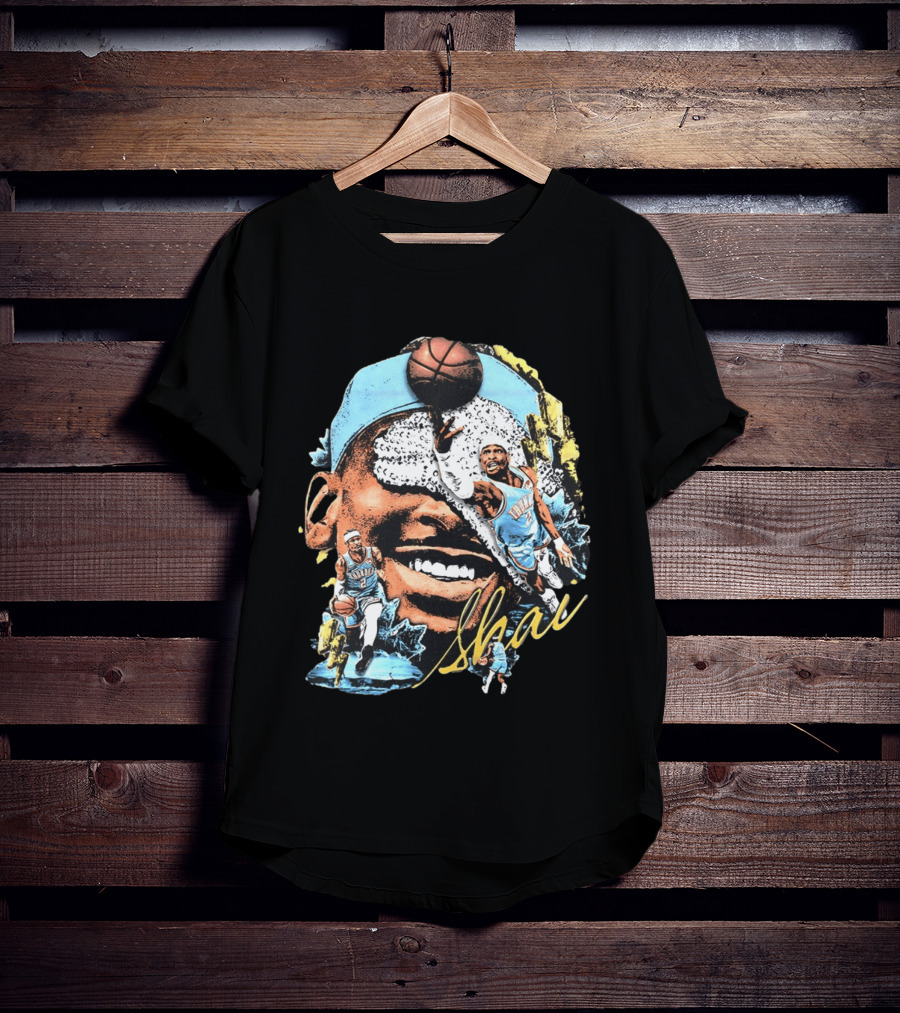 Shai Gilgeous Alexander Big Head OKC Thunder Basketball MVP 2026 T-Shirt