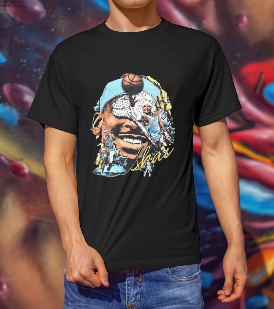 Shai Gilgeous Alexander Big Head OKC Thunder Basketball MVP 2026 T-Shirt