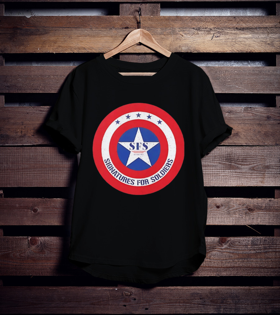 Signatures For Soldiers SFS Captain America Star Shield T-Shirt