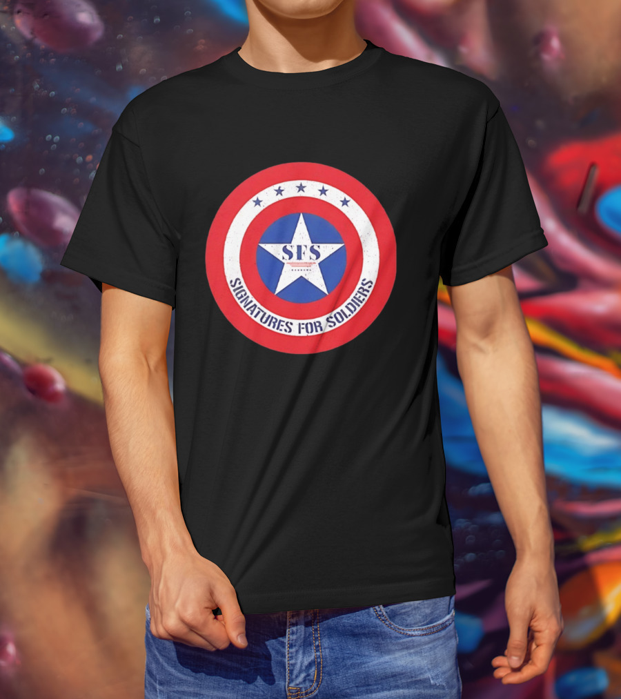 Signatures For Soldiers SFS Captain America Star Shield T-Shirt