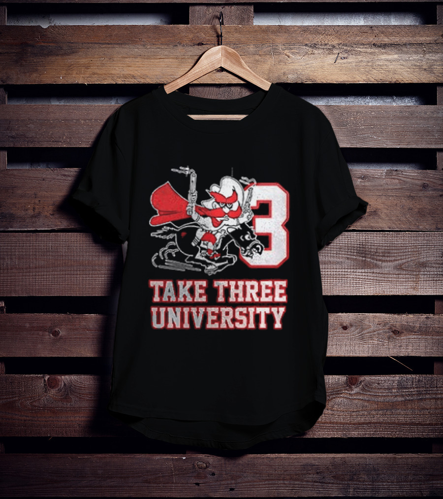 Texas Tech Red Raiders Take Three University Wreck 'Em 3 T-Shirt