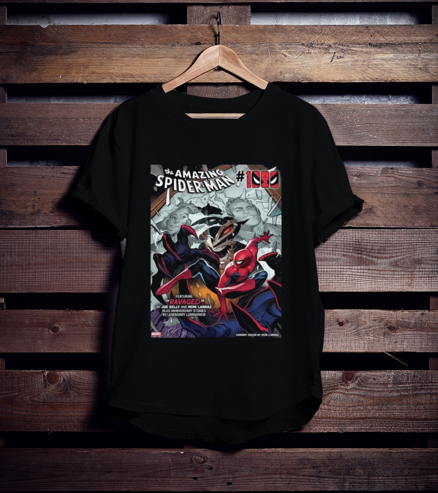 The Amazing Spider Man 1000 Featuring Ravaged By Joe Kelly Pepe Larraz Plus Anniversary Stories Marvel Variant Cover T-Shirt