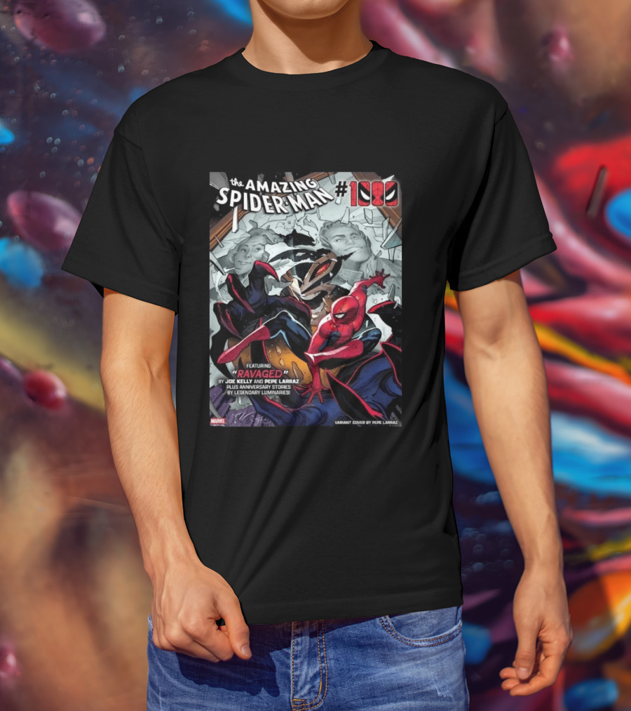 The Amazing Spider Man 1000 Featuring Ravaged By Joe Kelly Pepe Larraz Plus Anniversary Stories Marvel Variant Cover T-Shirt