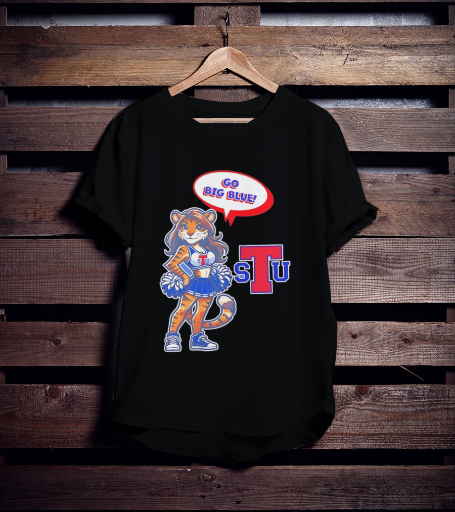 Tiger Cheerleader Go Big Blue STU T-Shirt
