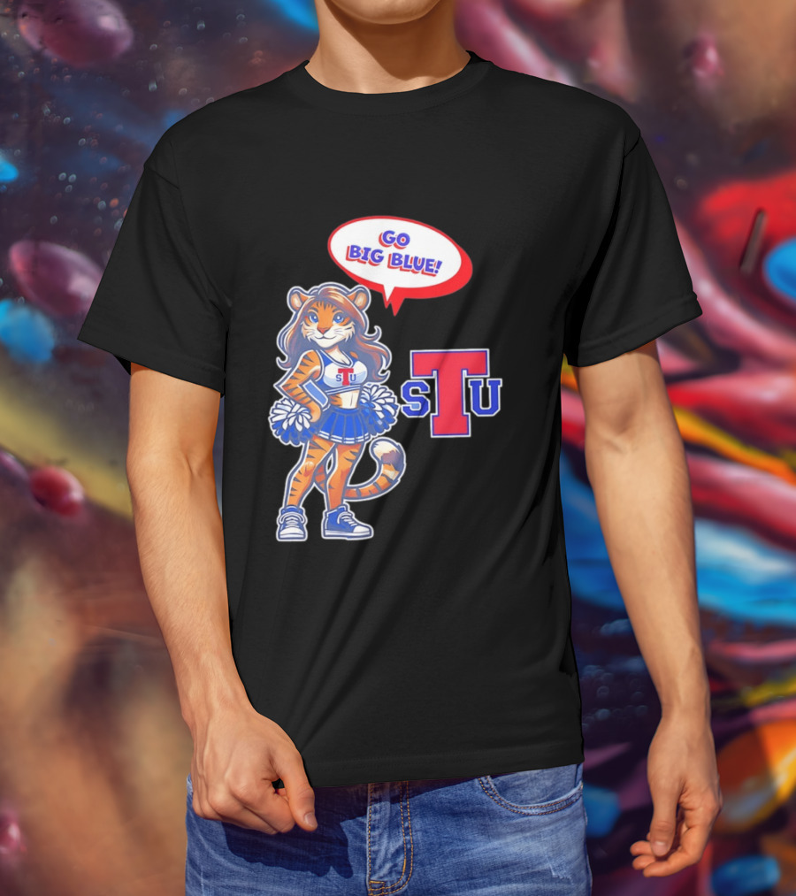 Tiger Cheerleader Go Big Blue STU T-Shirt
