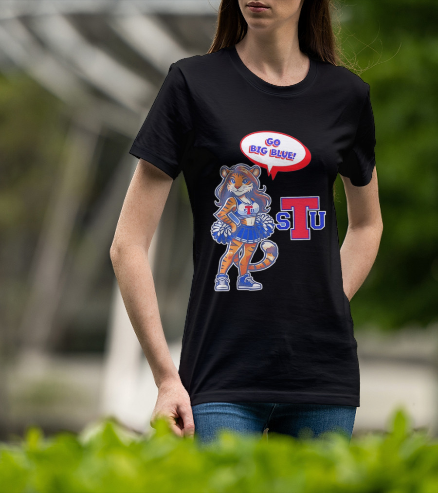 Tiger Cheerleader Go Big Blue STU T-Shirt