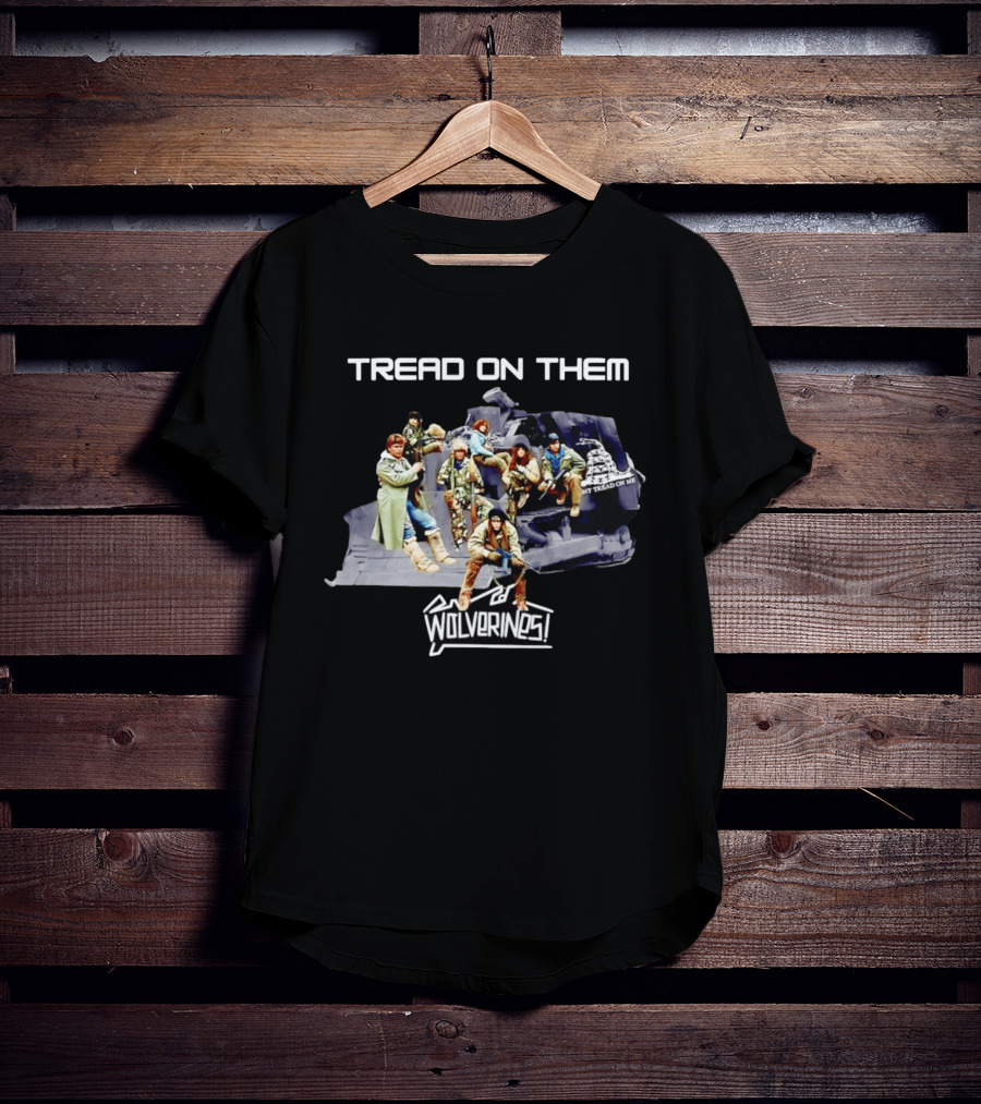 Tread On Them Wolverines Don't Tread On Me Helicopter Scene T-Shirt